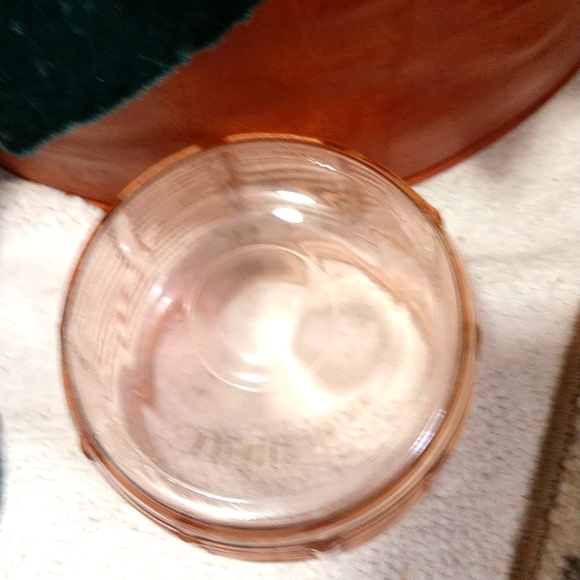 Vtg Anchor Hocking Pink Depression Glass Princess Cookie Cracker Jar Base Only - Picture 5 of 7